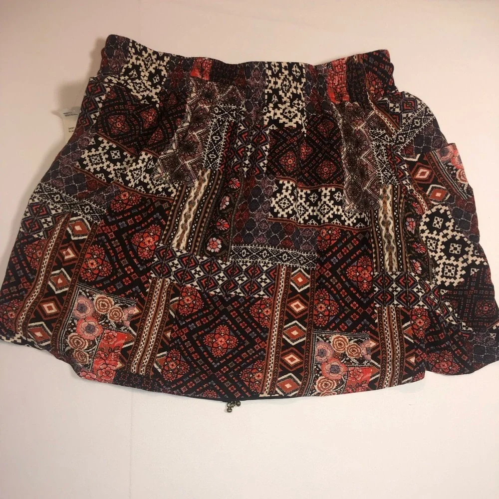 NWT Forever 21 Boho Patchwork Flowy Mini Skirt – Size M PRICE FIRM